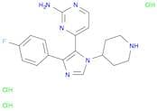 2-Pyrimidinamine, 4-[4-(4-fluorophenyl)-1-(4-piperidinyl)-1H-imidazol-5-yl]-, hydrochloride (1:3)