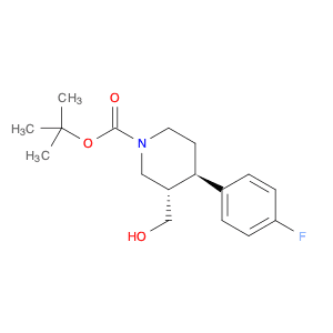 1-Piperidinecarboxylic acid, 4-(4-fluorophenyl)-3-(hydroxymethyl)-, 1,1-dimethylethyl ester, (3S,4…