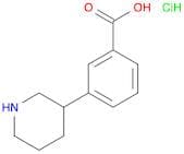Benzoic acid, 3-(3-piperidinyl)-, hydrochloride (1:1)