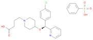 1-Piperidinebutanoic acid, 4-[(S)-(4-chlorophenyl)-2-pyridinylmethoxy]-, benzenesulfonate (1:1)