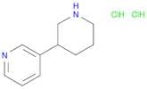 Pyridine, 3-(3-piperidinyl)-, hydrochloride (1:2)