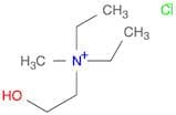 Ethanaminium, N,N-diethyl-2-hydroxy-N-methyl-, chloride (1:1)