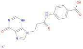 Benzoic acid, 4-[[3-(1,6-dihydro-6-oxo-9H-purin-9-yl)-1-oxopropyl]amino]-, potassium salt (1:1)