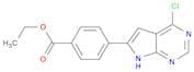 4-(4-Chloro-7H-pyrrolo[2,3-d]pyrimidin-6-yl)benzoic acid ethyl ester