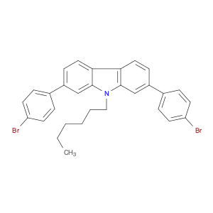 2,7-Bis(4-bromophenyl)-9-hexyl-9H-carbazole