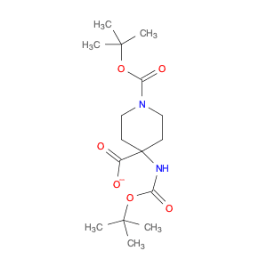 1,​4-​Piperidinedicarboxyl​ic acid, 4-​[[(1,​1-​dimethylethoxy)​carbonyl]​amino]​-​, 1-​(1,​1-​dim…