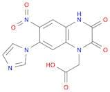 1(2H)-Quinoxalineacetic acid, 3,4-dihydro-7-(1H-imidazol-1-yl)-6-nitro-2,3-dioxo-