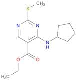 5-Pyrimidinecarboxylic acid, 4-(cyclopentylamino)-2-(methylthio)-, ethyl ester