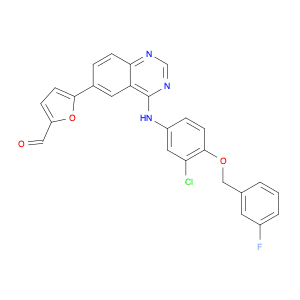2-Furancarboxaldehyde, 5-[4-[[3-chloro-4-[(3-fluorophenyl)methoxy]phenyl]amino]-6-quinazolinyl]-
