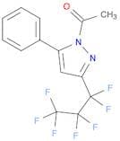 1H-Pyrazole, 1-acetyl-3(or 5)-(heptafluoropropyl)-5(or 3)-phenyl- (9CI)