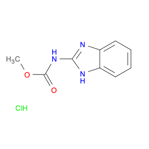 Carbamic acid, N-1H-benzimidazol-2-yl-, methyl ester, hydrochloride (1:1)