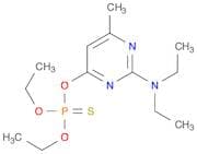 Phosphorothioic acid, O-[2-(diethylamino)-6-methyl-4-pyrimidinyl] O,O-diethyl ester