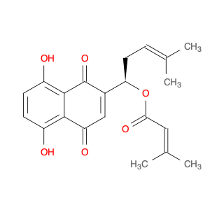 2-Butenoic acid, 3-methyl-, (1R)-1-(1,4-dihydro-5,8-dihydroxy-1,4-dioxo-2-naphthalenyl)-4-methyl-3…