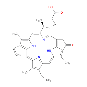 3-Phorbinepropanoic acid, 9-ethenyl-14-ethyl-4,8,13,18-tetramethyl-20-oxo-, (3S,4S)-