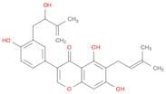 4H-1-Benzopyran-4-one, 5,7-dihydroxy-3-[4-hydroxy-3-(2-hydroxy-3-methyl-3-buten-1-yl)phenyl]-6-(3-…