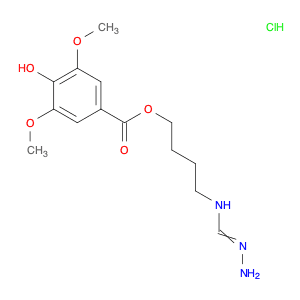 Benzoic acid, 4-hydroxy-3,5-dimethoxy-, 4-[(aminoiminomethyl)amino]butyl ester, hydrochloride (1:1)