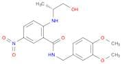 Benzamide, N-[(3,4-dimethoxyphenyl)methyl]-2-[[(1R)-2-hydroxy-1-methylethyl]amino]-5-nitro-