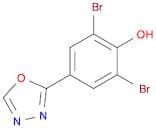 2,6-Dibromo-4-(1,3,4-oxadiazol-2-yl)phenol
