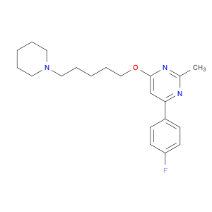 Pyrimidine, 4-(4-fluorophenyl)-2-methyl-6-[[5-(1-piperidinyl)pentyl]oxy]-