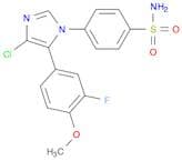 4-(4-Chloro-5-(3-fluoro-4-methoxyphenyl)-1H-imidazol-1-yl)benzenesulfonamide