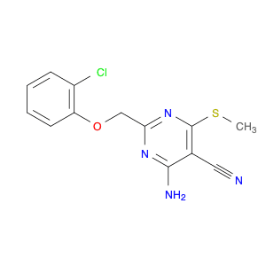 4-Amino-2-((2-chlorophenoxy)methyl)-6-(methylthio)pyrimidine-5-carbonitrile