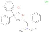 Propionic acid, 2,2-diphenyl-, 2-(methylphenethylamino)ethyl ester hydrochloride (8CI)