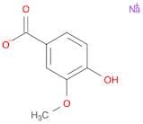 Benzoic acid, 4-hydroxy-3-methoxy-, sodium salt (1:1)