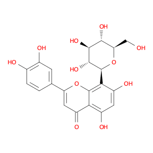 4H-1-Benzopyran-4-one, 2-(3,4-dihydroxyphenyl)-8-β-D-glucopyranosyl-5,7-dihydroxy-