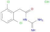 Benzeneacetamide, N-(aminoiminomethyl)-2,6-dichloro-, hydrochloride (1:1)