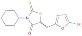 (Z)-5-((5-Bromofuran-2-yl)methylene)-3-cyclohexyl-2-thioxothiazolidin-4-one