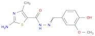 2-amino-N'-[(1E)-(4-hydroxy-3-methoxyphenyl)methylidene]-4-methyl-1,3-thiazole-5-carbohydrazide