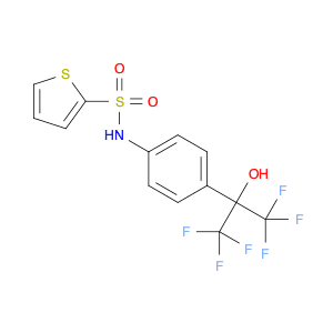 2-Thiophenesulfonamide, N-[4-[2,2,2-trifluoro-1-hydroxy-1-(trifluoromethyl)ethyl]phenyl]-
