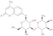 2H-1-Benzopyran-2-one, 7-[[3-O-(6-deoxy-α-L-galactopyranosyl)-β-D-galactopyranosyl]oxy]-4-methyl-