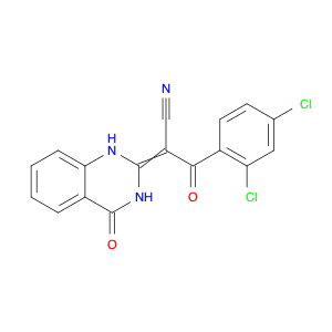 Benzenepropanenitrile, 2,4-dichloro-α-(3,4-dihydro-4-oxo-2(1H)-quinazolinylidene)-β-oxo-