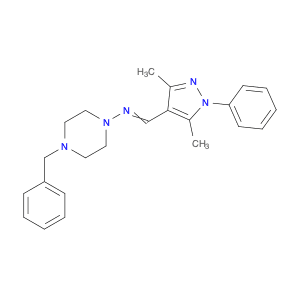 1-Piperazinamine, N-[(3,5-dimethyl-1-phenyl-1H-pyrazol-4-yl)methylene]-4-(phenylmethyl)-