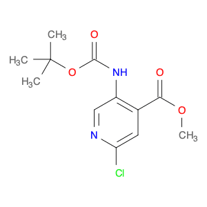 4-Pyridinecarboxylic acid, 2-chloro-5-[[(1,1-dimethylethoxy)carbonyl]amino]-, methyl ester