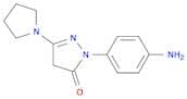 3H-Pyrazol-3-one, 2-(4-aminophenyl)-2,4-dihydro-5-(1-pyrrolidinyl)-