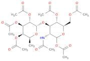 D-Glucopyranose, 2-(acetylamino)-2-deoxy-3-O-(2,3,4-tri-O-acetyl-6-deoxy-α-L-galactopyranosyl)-, 1…
