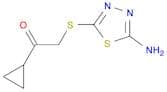 2-((5-Amino-1,3,4-thiadiazol-2-yl)thio)-1-cyclopropylethanone