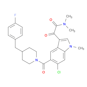1H-Indole-3-acetamide, 6-chloro-5-[[4-[(4-fluorophenyl)methyl]-1-piperidinyl]carbonyl]-N,N,1-trime…