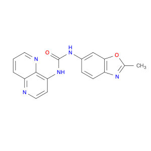 N-(2-methyl-6-benzoxazolyl)-N'-1,5-naphthyridin-4-yl-Urea