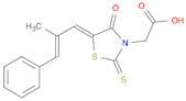2-[(5Z)-5-[(2E)-2-methyl-3-phenylprop-2-en-1-ylidene]-4-oxo-2-sulfanylidene-1,3-thiazolidin-3-yl]a…