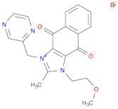3-(2-methoxyethyl)-2-methyl-4,9-dioxo-1-(pyrazin-2-ylmethyl)naphtho[2,3-d]imidazol-1-ium bromide