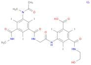 Benzoic acid, 3-[[2-[[3-(acetylmethylamino)-2,4,6-triiodo-5-[(methylamino)carbonyl]benzoyl]amino]a…