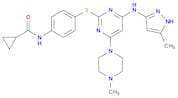 N-[4-[[4-(4-Methyl-1-piperazinyl)-6-[(5-methyl-1H-pyrazol-3-yl)amino]-2-pyrimidinyl]thio]phenyl]cy…
