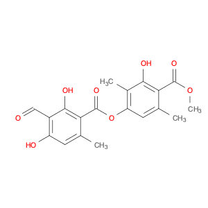 Benzoic acid,3-formyl-2,4-dihydroxy-6-methyl-,3-hydroxy-4-(methoxycarbonyl)-2,5-dimethylphenyl est…