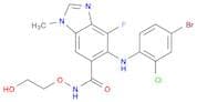 5-[(4-Bromo-2-chlorophenyl)amino]-4-fluoro-N-(2-hydroxyethoxy)-1-methyl-1H-benzimidazole-6-carboxa…