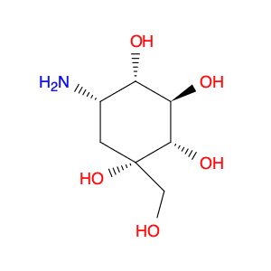 (1S,2S,3R,4S,5S)-5-Amino-1-(hydroxymethyl)cyclohexane-1,2,3,4-tetraol