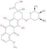 5,12-Naphthacenedione, 10-[(3-amino-2,3,6-trideoxy-α-L-lyxo-hexopyranosyl)oxy]-7,8,9,10-tetrahydro…