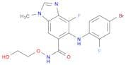 5-[(4-Bromo-2-fluorophenyl)amino]-4-fluoro-N-(2-hydroxyethoxy)-1-methyl-1H-benzimidazole-6-carboxa…